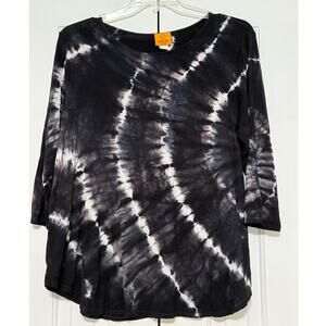 Ruby Rd Tie-dyed Dolman-Style Top Blouse/Tunic, Size IX